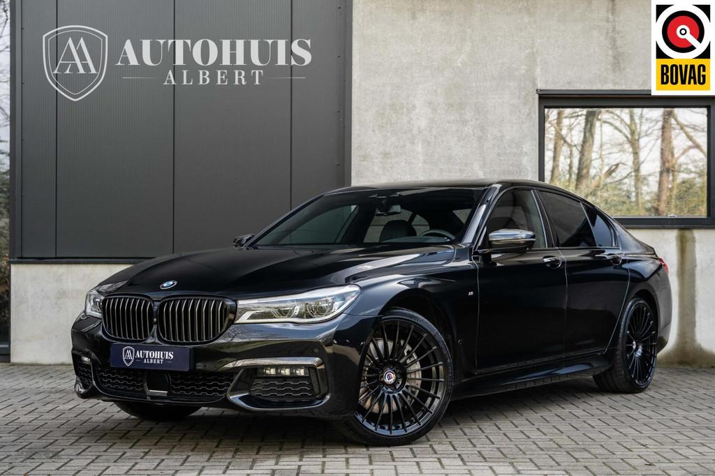 BMW 750i xDrive M Sport Alpina 21'' Pano B&W 360c Softclose, Auto's, BMW, Automaat, Gebruikt, 4395 cc, Zwart