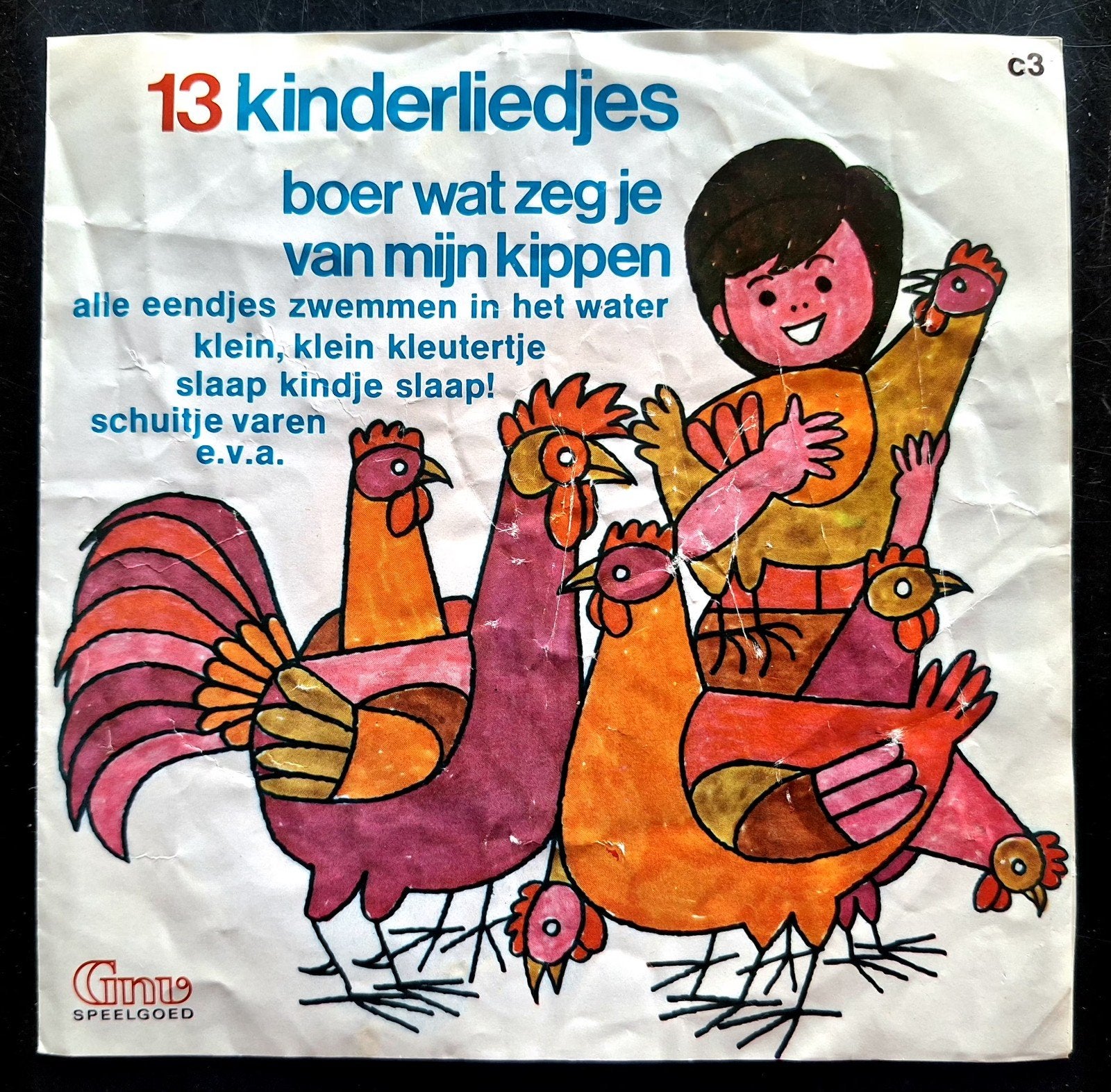 7"/SINGLE  VROLIJKE FRANSJES - 13 Kinderliedjes, Ophalen of Verzenden, Gebruikt, Pop