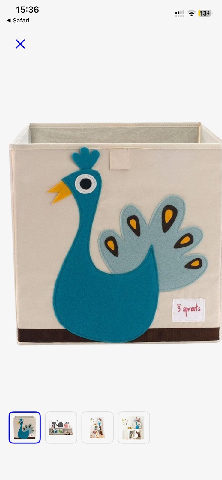 3 Sprouts Storage Box Pauw - Nieuw in verpakking, Ophalen, Nieuw, Overige typen