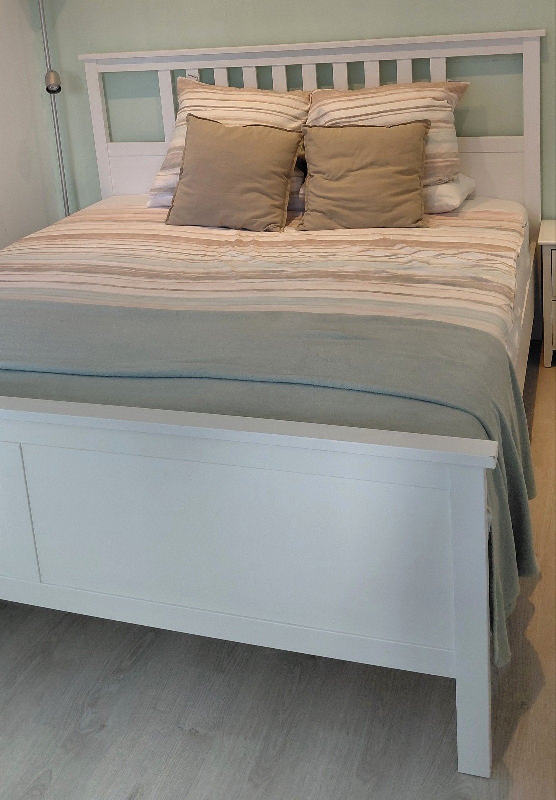 Ikea Hemnes Bed 180x200cm - Wit Houten Tweepersoonsbed, Ophalen, Gebruikt, Scandinavisch, Klassiek, Wit