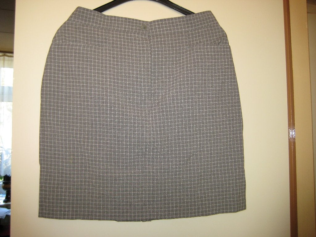 Grijs geruite rok, 44, Vera Condotti, Maat 42/44 (L), Ophalen of Verzenden, Zo goed als nieuw, Grijs