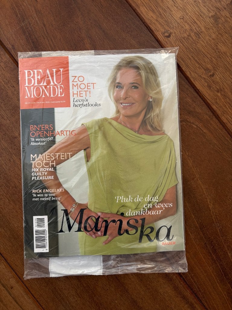 Beau monde nr 10 Nov ‘26 Mariska Bauer NIEUW €2,95, Ophalen of Verzenden, Nieuw, Glossy