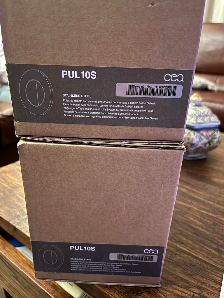 Geberit PUL 10S dual flush pneumatische drukknop RVS, Doe-het-zelf en Verbouw, Sanitair, Ophalen of Verzenden, Nieuw, Rvs, Toilet