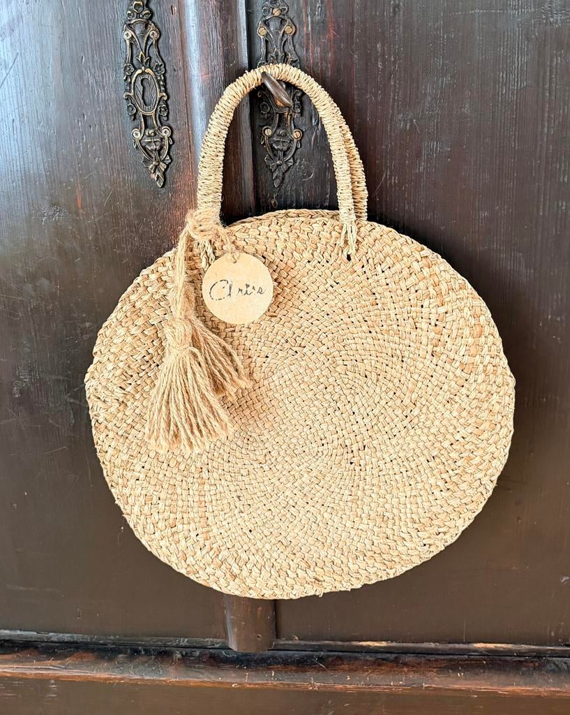 Nieuwe strand tas van raffia of stro, Ophalen of Verzenden, Zo goed als nieuw, Beige, Overige typen