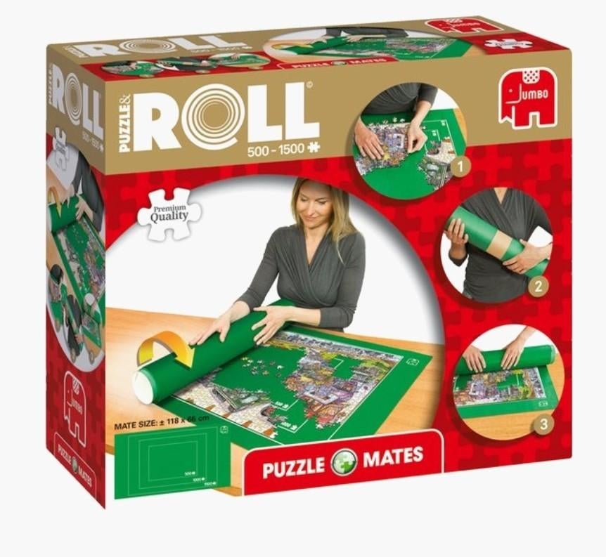 Jumbo Puzzle & Roll puzzelmat voor 500-1500 stukjes, Ophalen, 500 t/m 1500 stukjes, Zo goed als nieuw, Overige typen