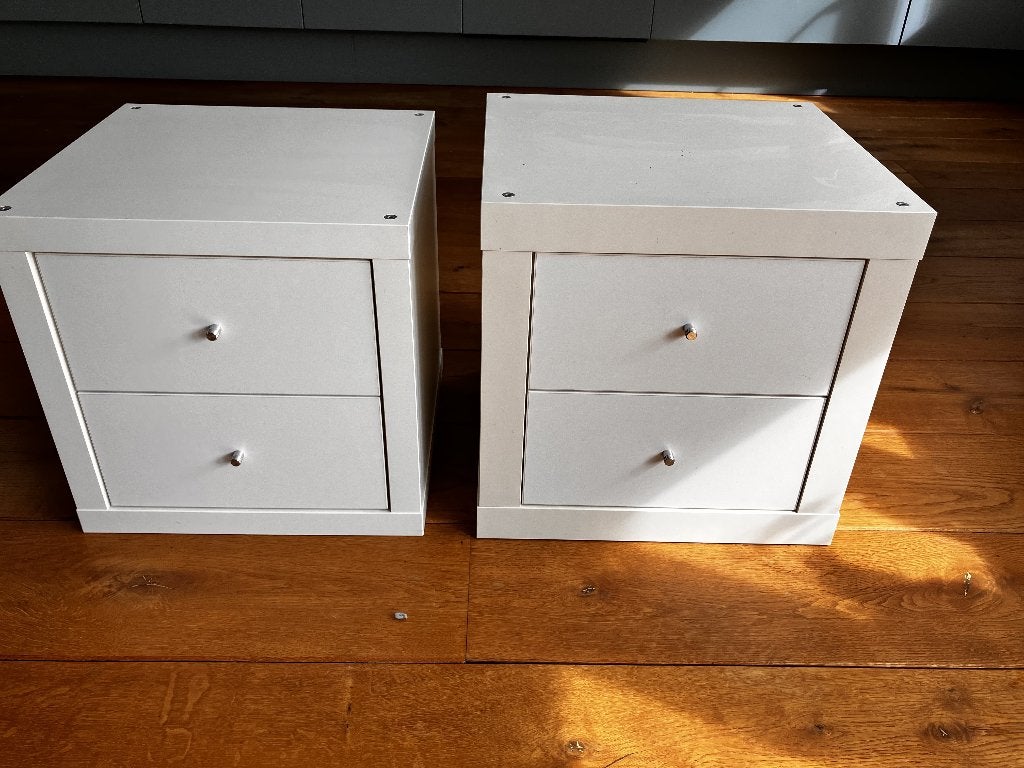 2x Ikea Kalax opbergkubus Wit incl 2 lades, Huis en Inrichting, Kasten | Boekenkasten, Ophalen, Overige materialen, Minder dan 50 cm