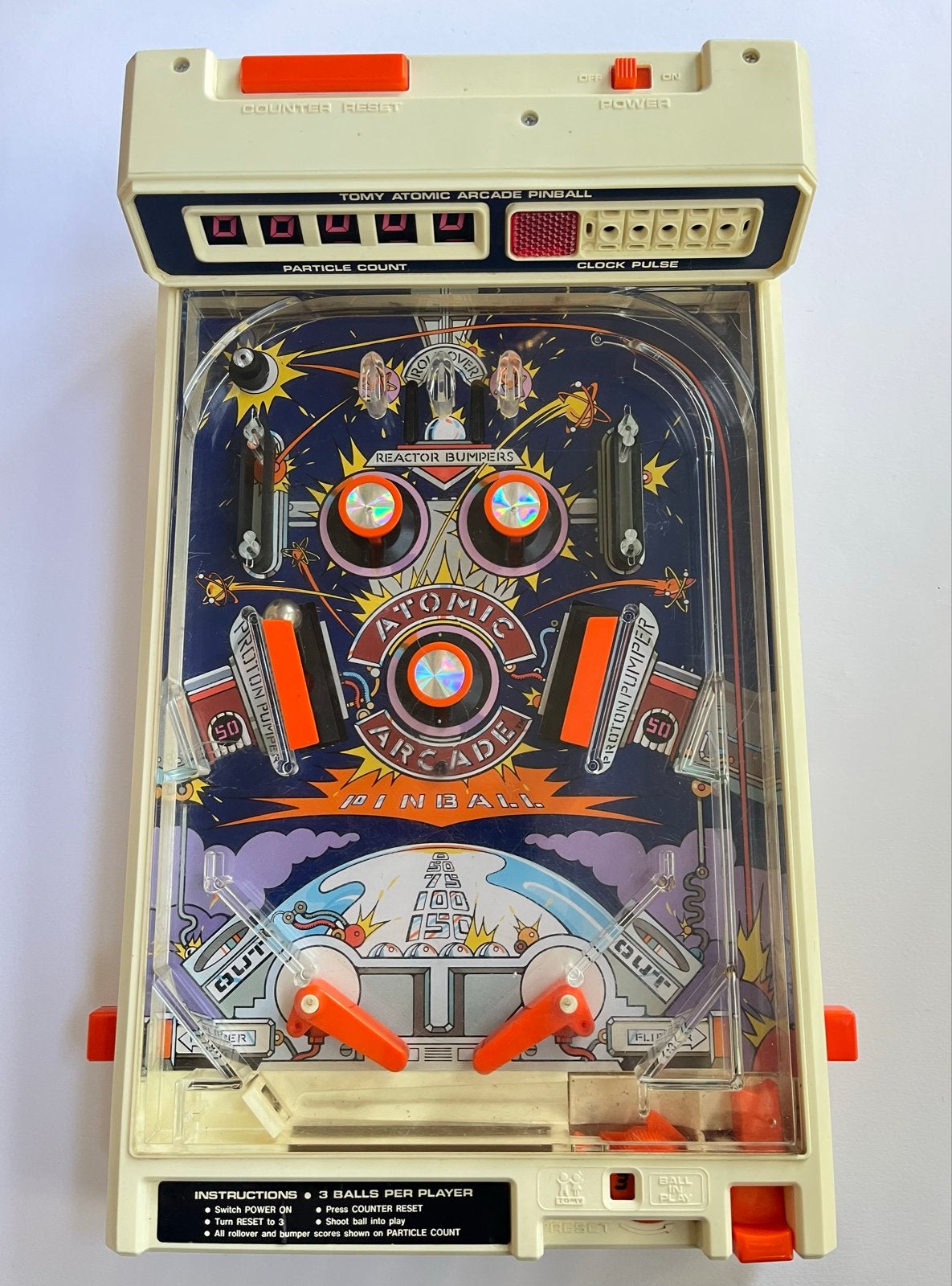 Tomy Atomic Arcade Pinball uit 1979 - Vintage Flipperkast, Overige merken, Gebruikt, Elektronisch, Ophalen of Verzenden