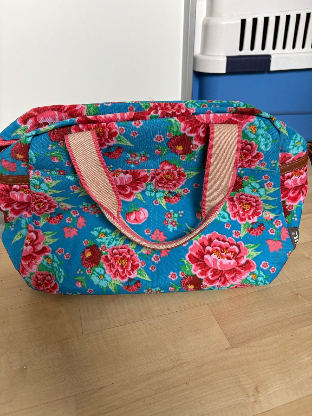 Fiets shopper tas met bloemenprint - Zo goed als nieuw, Ophalen of Verzenden, Zo goed als nieuw