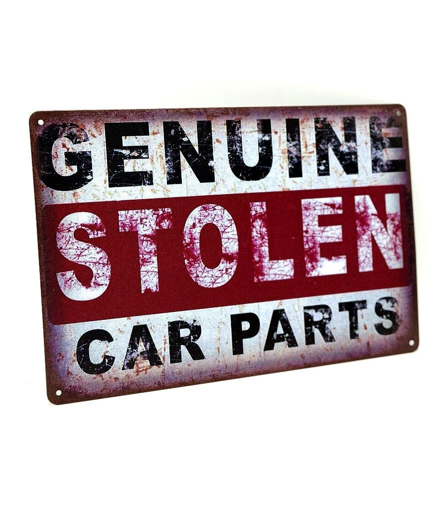 Genuine stolen car parts bord | Chevrolet Corvette Pontiac, Ophalen of Verzenden, Nieuw, Reclamebord