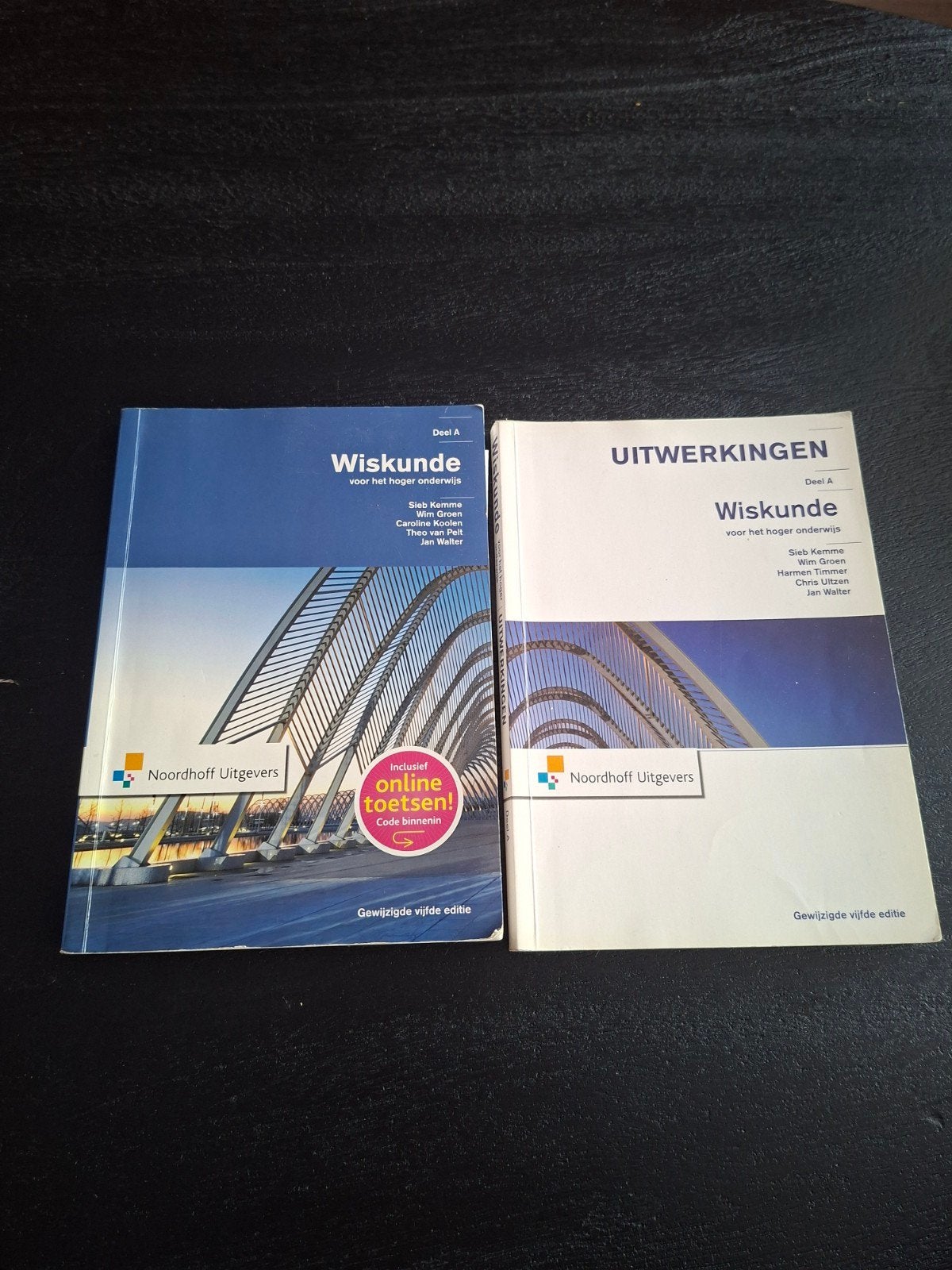 Wiskunde voor het hoger onderwijs Deel A + Uitwerkingen, Ophalen of Verzenden, Zo goed als nieuw, HBO, Jan Walter