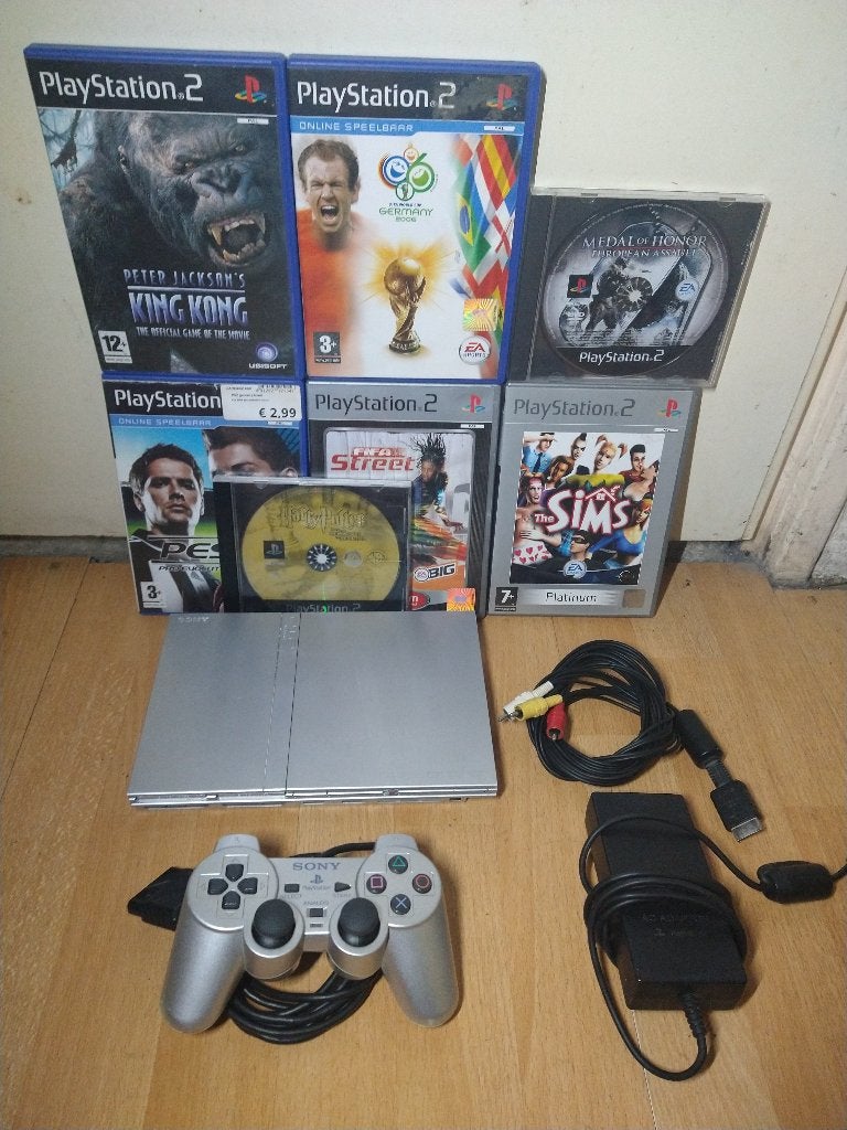 ps2 playstation 2 console set in goede staat, Met games, Ophalen of Verzenden, Zo goed als nieuw, Met 1 controller