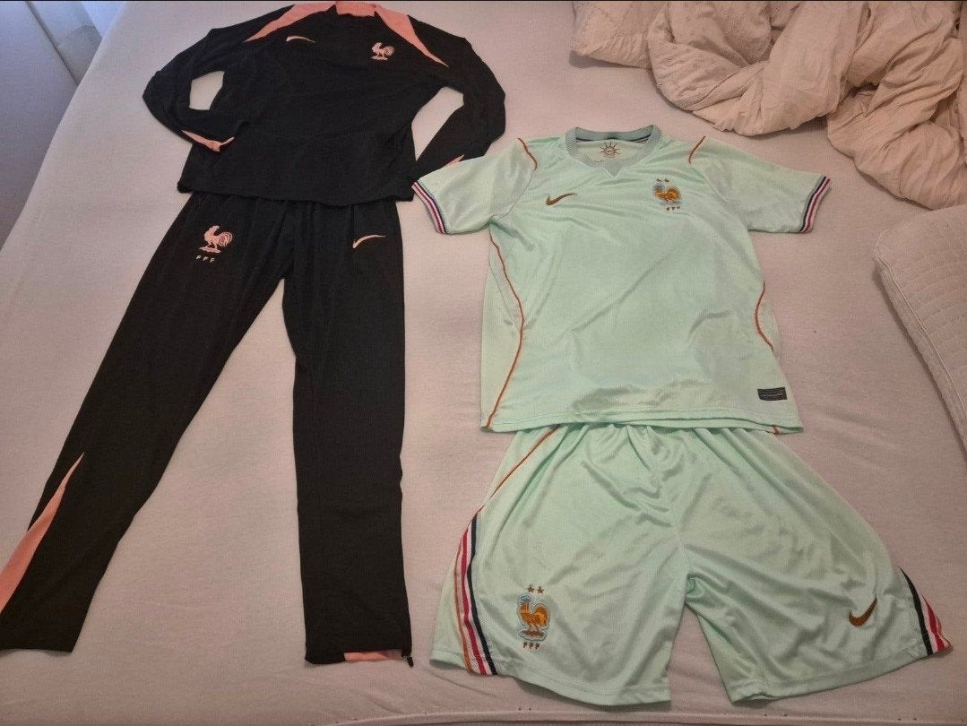 Frankrijk WK tenue groen+zwart trainingspak Frankrijk maat L, Ophalen of Verzenden, Zo goed als nieuw