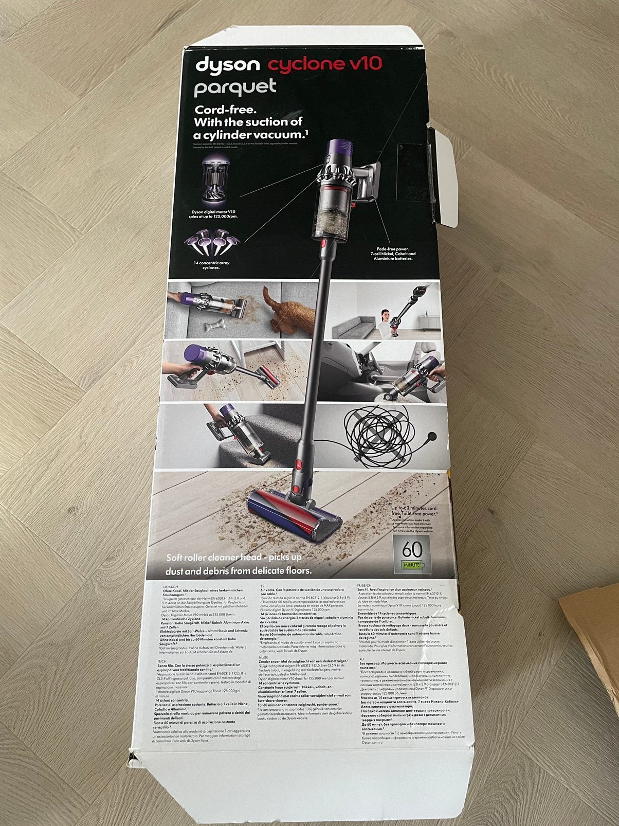 Dyson Cyclone V10 Parquet Draadloze Steelstofzuiger