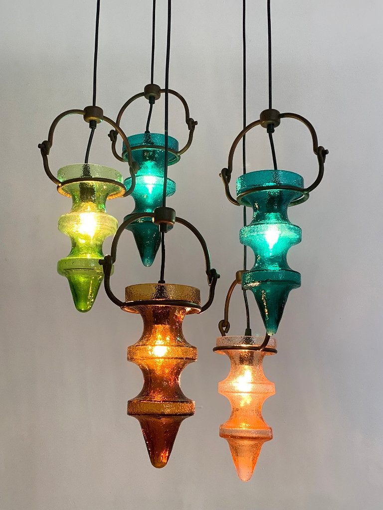 Vintage Nanny Still Cascade stalactiet hanglamp brutalist, Sixties, seventies design, Raak, Dutch Design, Brutalist, Gebruikt