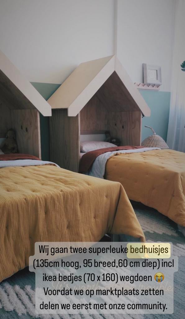 Leuk compleet bedhuisje te koop, Ophalen of Verzenden, Gebruikt, Overige typen