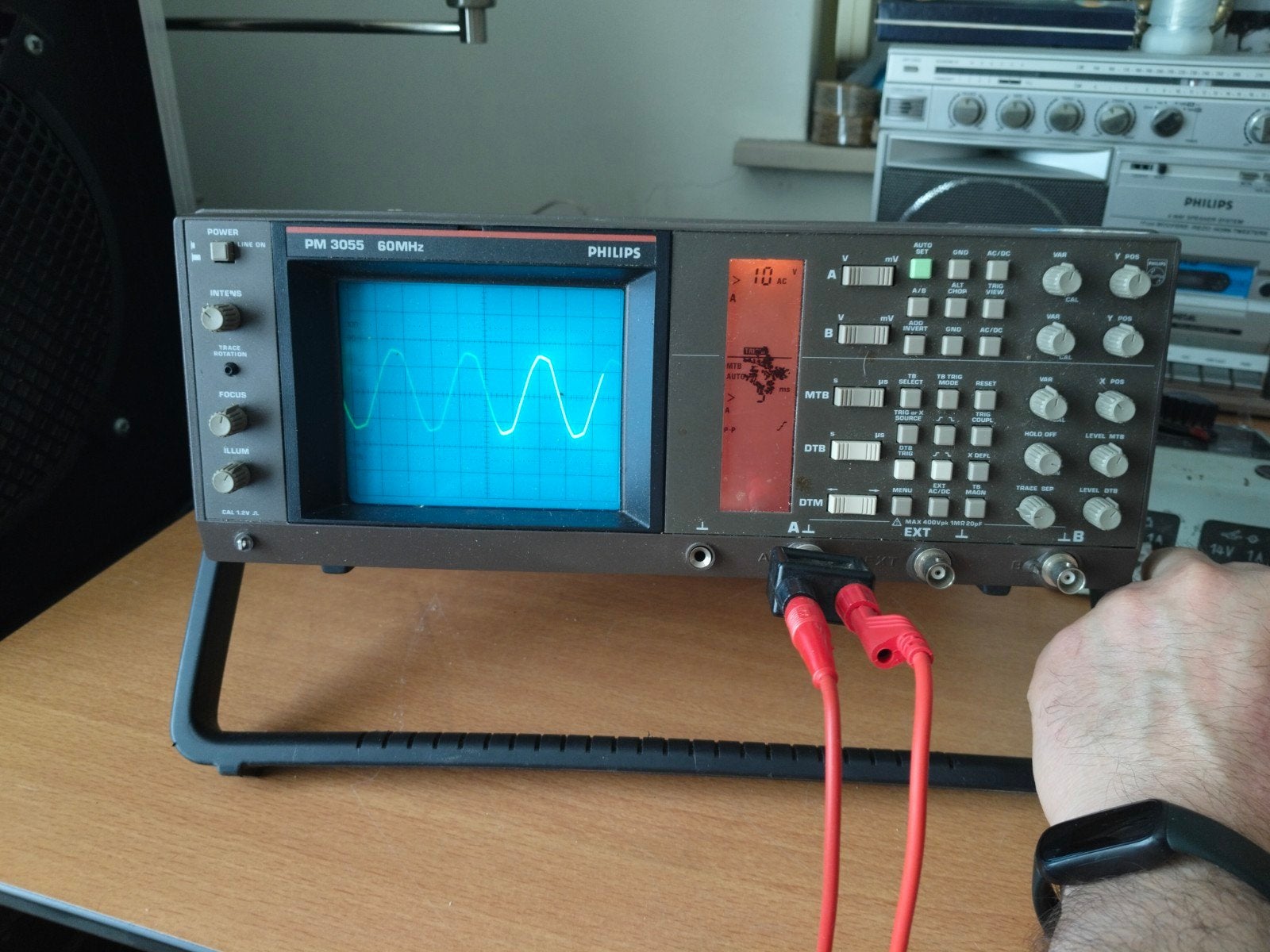 Philips (Fluke) PM 3055 60MHz oscilloscoop, Ophalen, Gebruikt