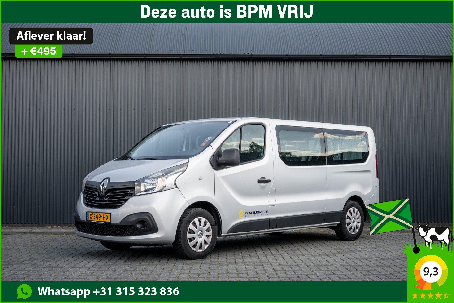 Renault Trafic Passenger *1.6dCi 9-Pers L2H1 | Incl. BPM, BT, Auto's, Voorwielaandrijving, Stof, Gebruikt, 2000 kg