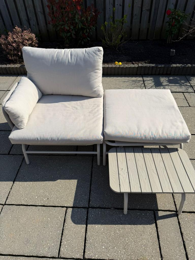Balkon set, Aluminium, Zo goed als nieuw, Ophalen, 2 zitplaatsen