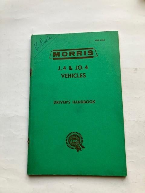 Handleiding/Instructieboekje   Morris  J.4 & Jo.4     Engels, Ophalen of Verzenden