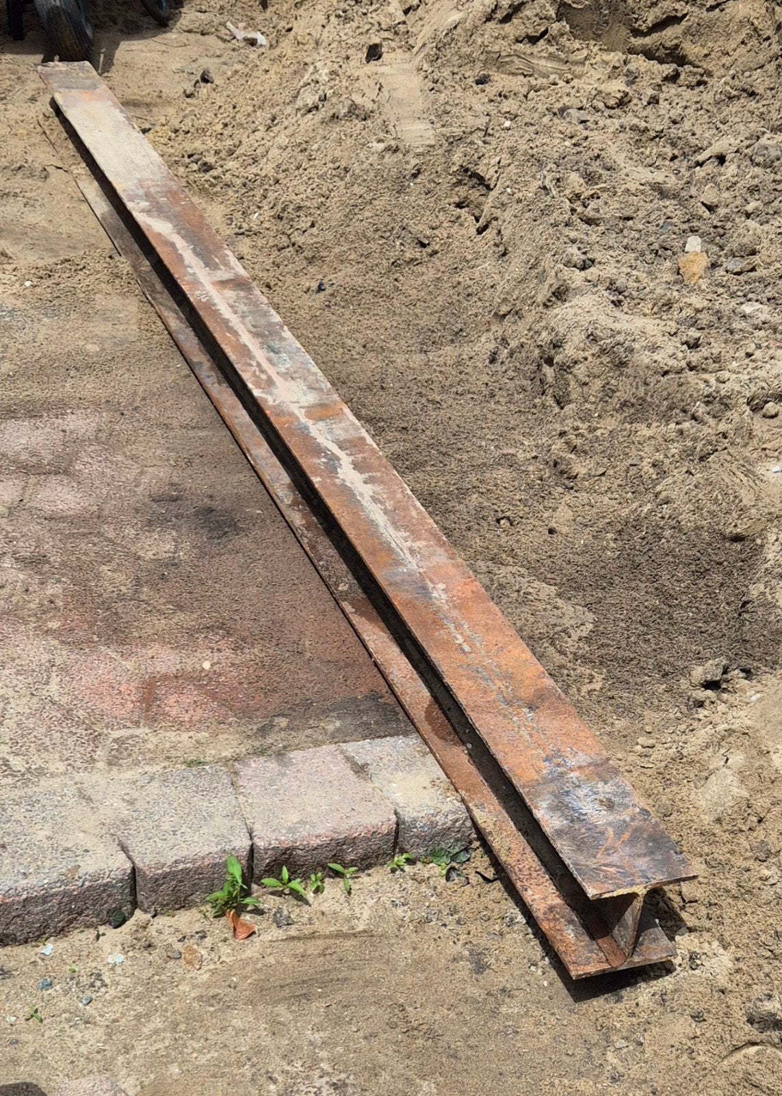Stalen H-balk 3.3 meter - Gebruikt, Doe-het-zelf en Verbouw, Metalen, Ophalen of Verzenden, Gebruikt, IJzer