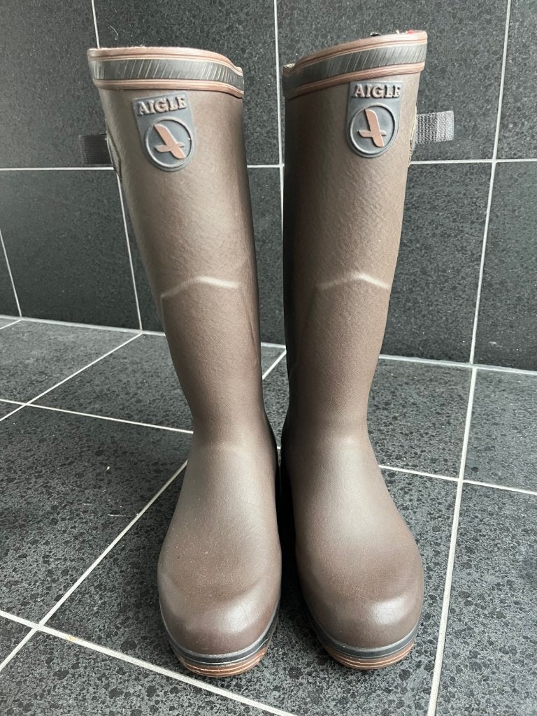 Aigle Parcours ISO 2 jachtlaarzen maat 37, Kleding | Dames, Bruin, Ophalen of Verzenden, Regenlaarzen, Gedragen