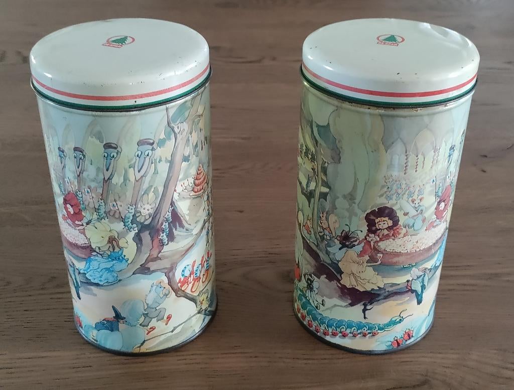 Vintage Spar beschuitbussen, Verzamelen, Blikken, Gebruikt, Beschuit, Overige merken, Ophalen of Verzenden
