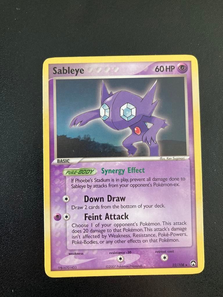 Pokemon kaart Sableye, Ophalen of Verzenden
