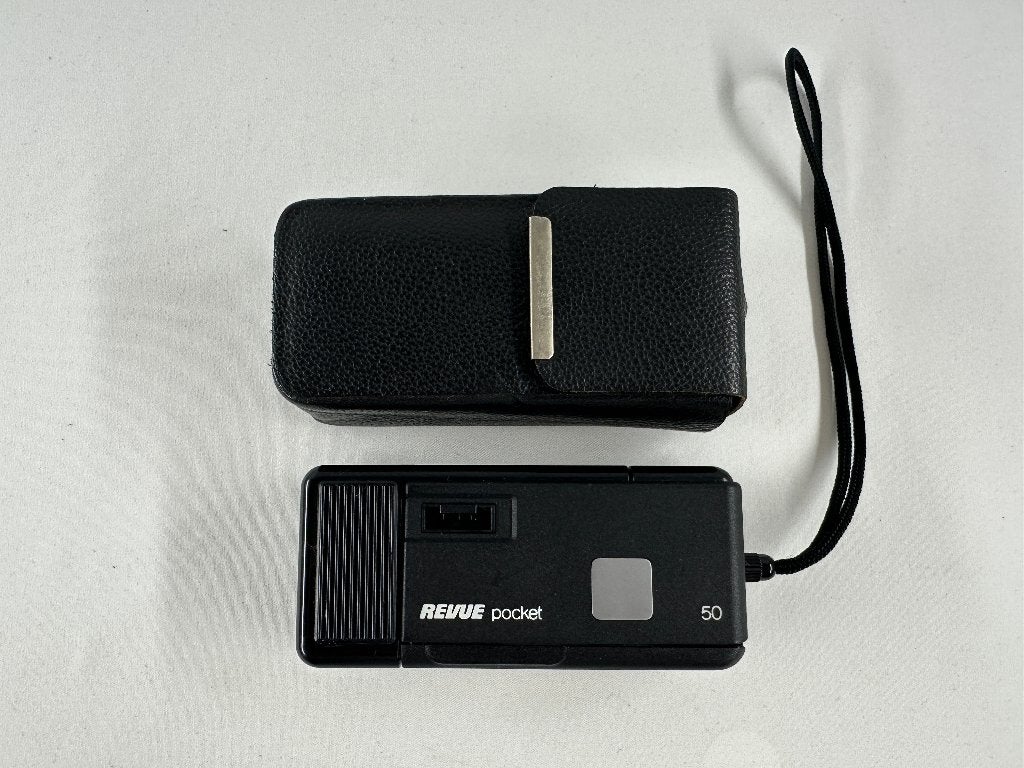 Revue Pocket 50 Camera + Tasje - Vintage, Gebruikt, Compact, Onbekend, Ophalen of Verzenden
