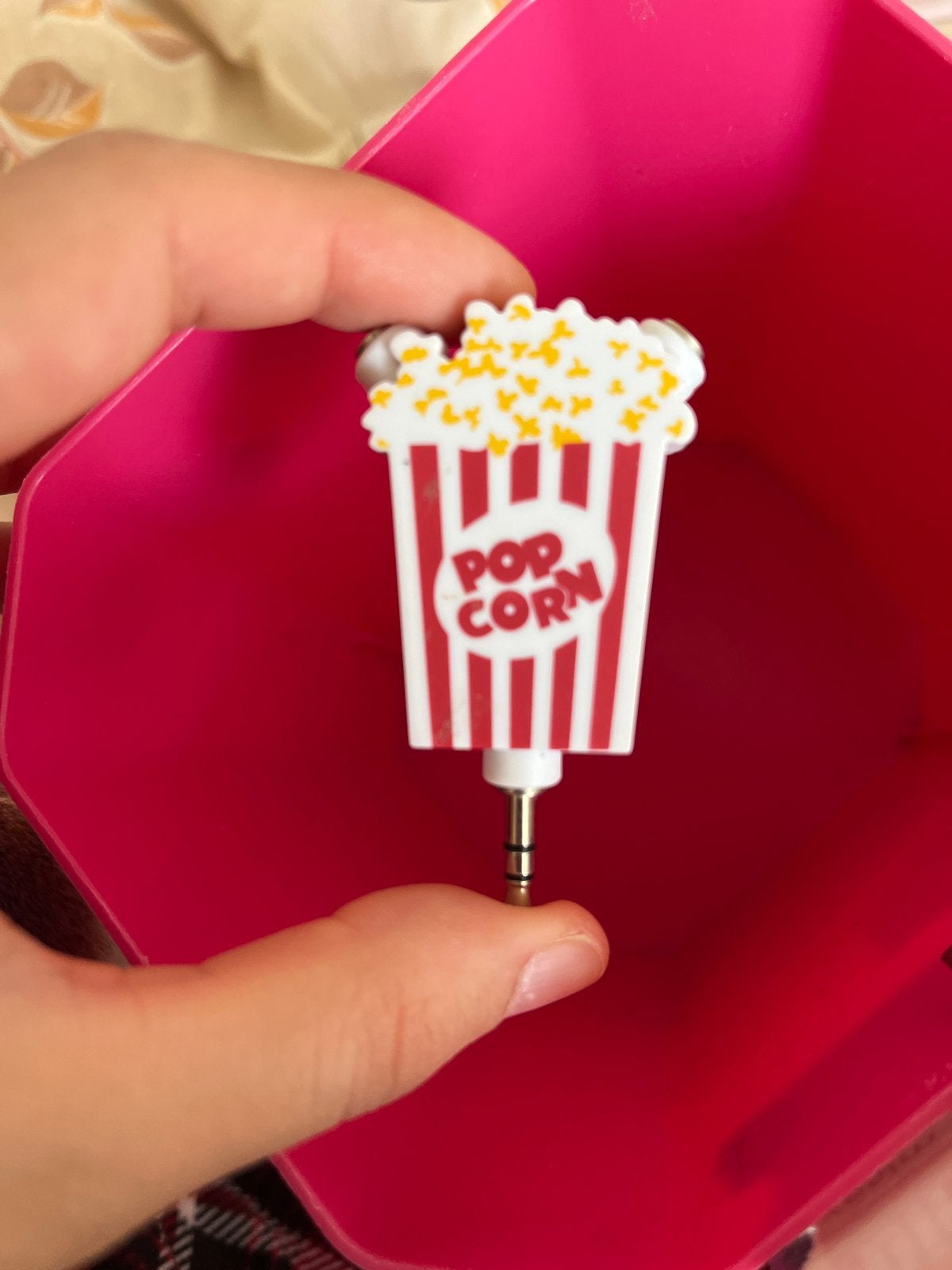 Popcorn Hoofdtelefoon Splitter - Deel je muziek!, Overige typen, Zo goed als nieuw, Wit, Ophalen