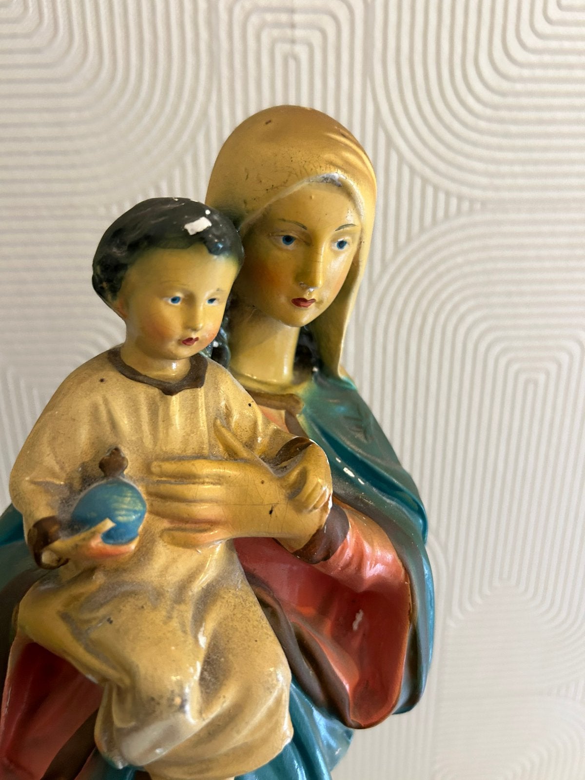 Groot Mariabeeld 43 cm, Ophalen of Verzenden, Gebruikt, Beeld(je), Christendom | Katholiek