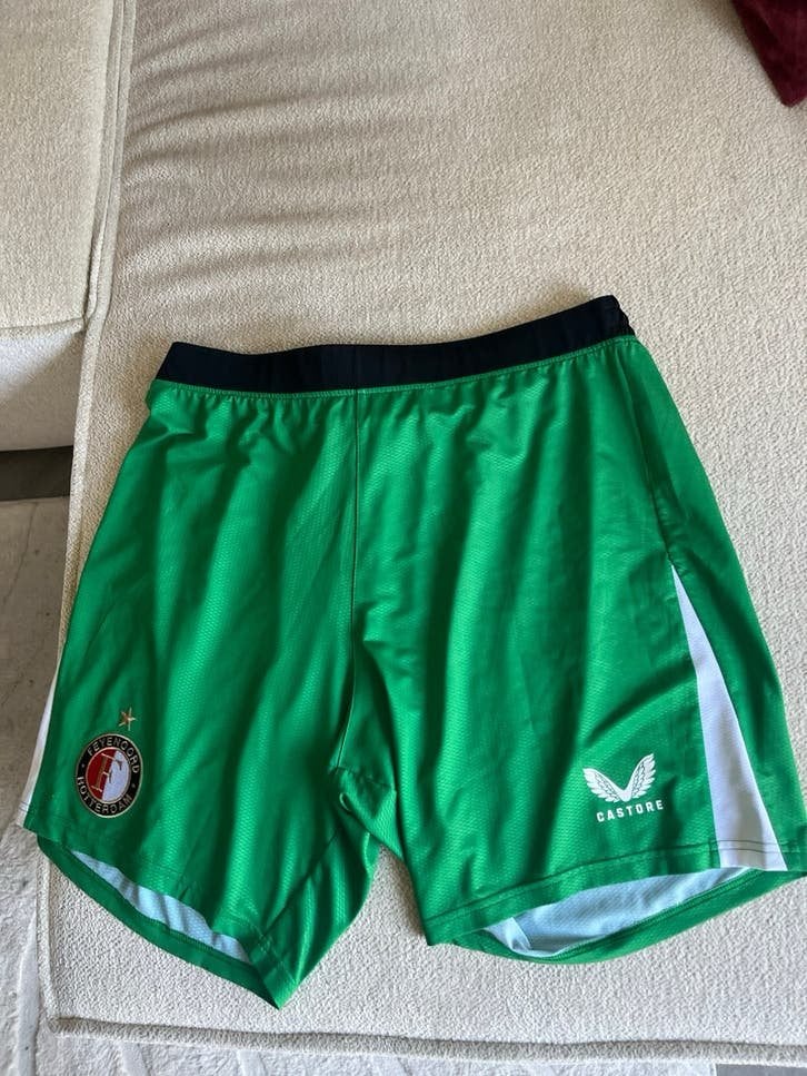 Feyenoord Castore voetbalbroekje groen XL, Maat 56/58 (XL), Ophalen of Verzenden, Zo goed als nieuw, Voetbal