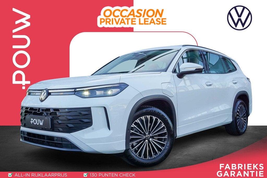 Volkswagen Tayron 1.5 eHybrid 204pk Life Edition | Trekhaak, Auto's, Volkswagen, 12 maanden, Stof, 4 cilinders, 150 min