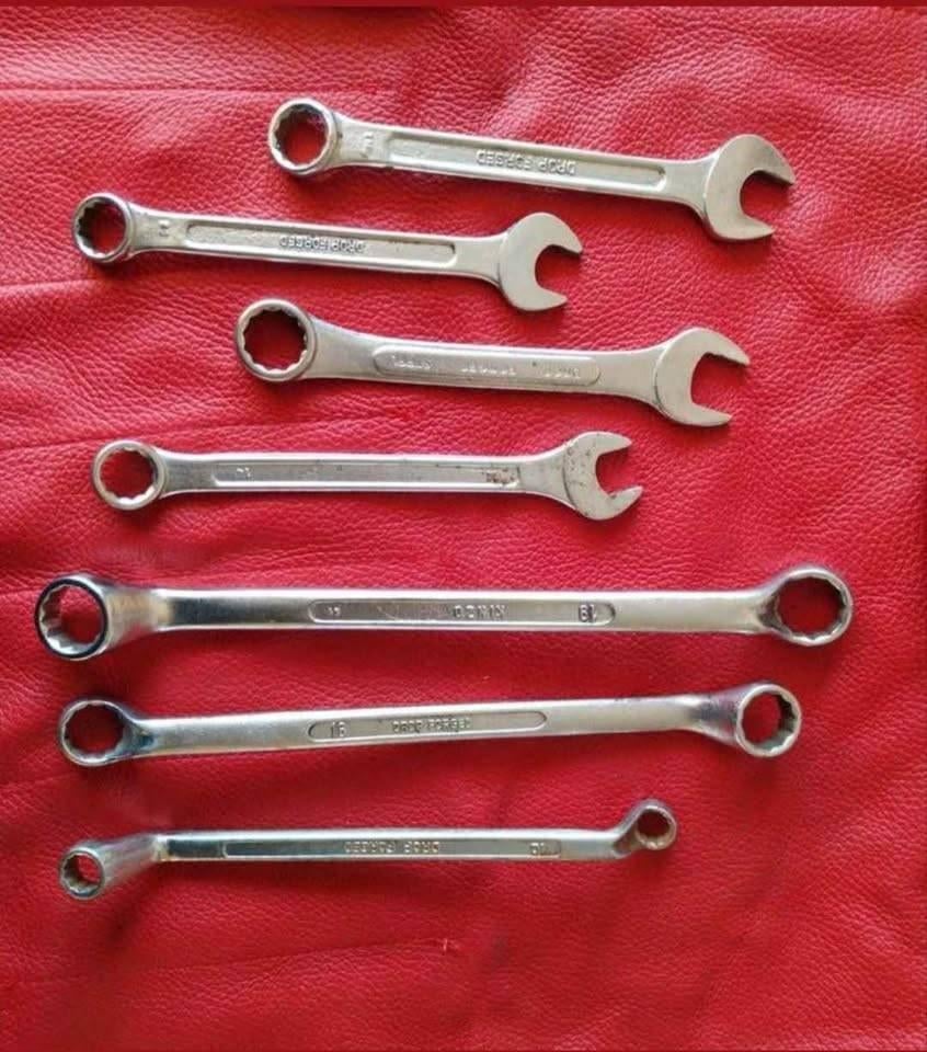 7 stuks ring- en steeksleutels Drop Forged, Ophalen of Verzenden, Gebruikt