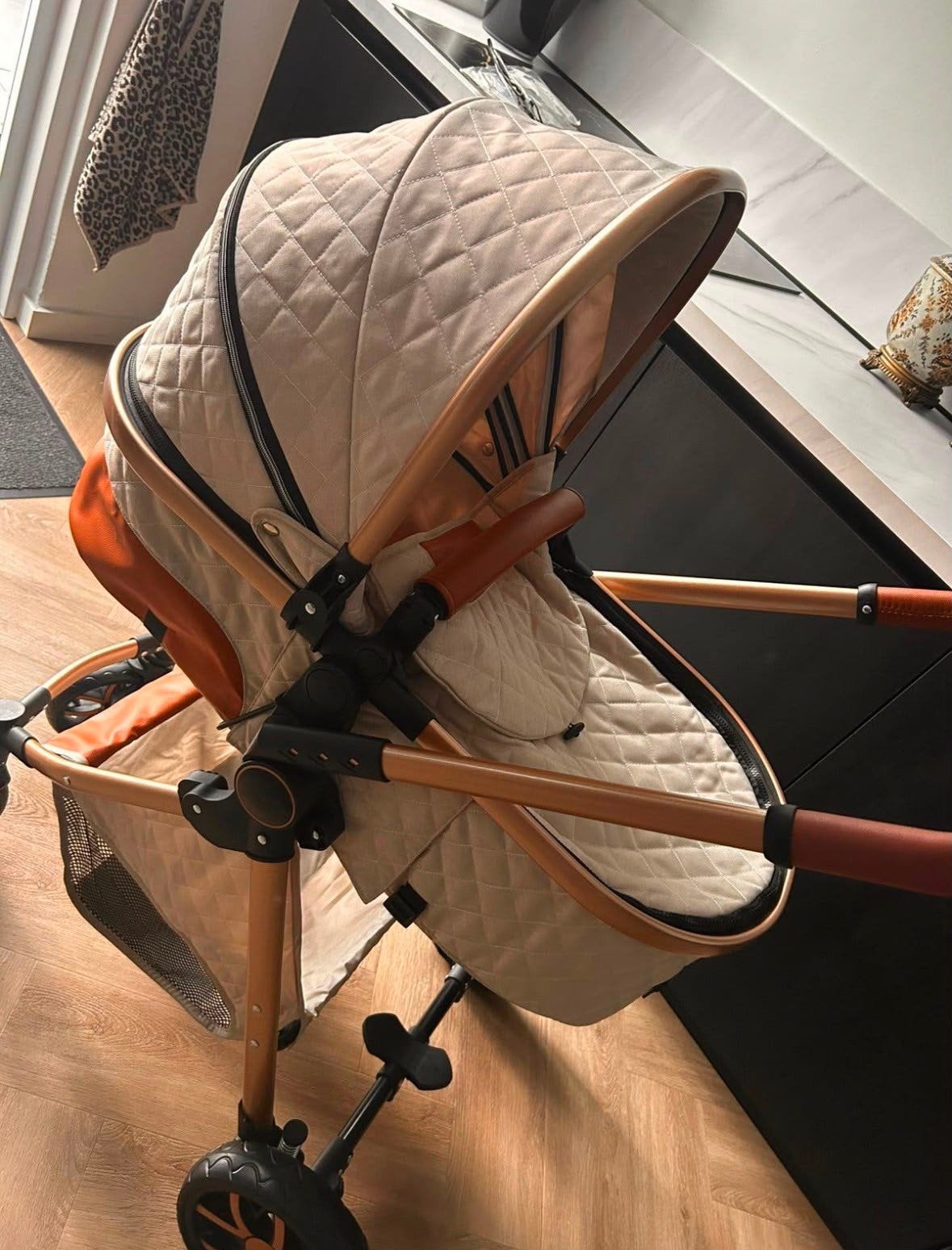 Nieuwe 3-in-1 Kinderwagen met Reiswieg, Buggy & Autostoel, Ophalen