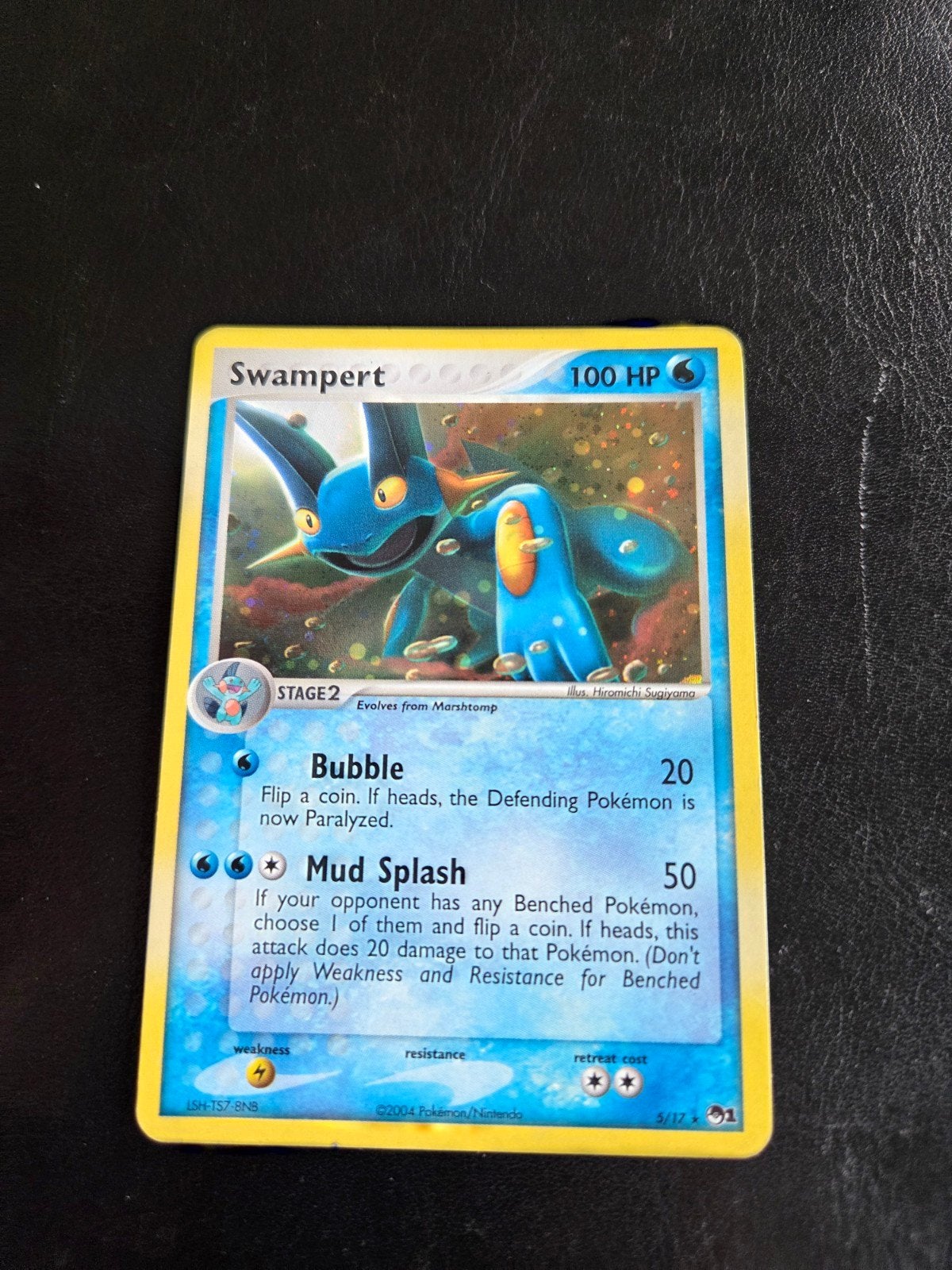 Swampert Pokémon Kaart 100 HP - Holo Foil, Ophalen of Verzenden, Gebruikt, Losse kaart, Foil