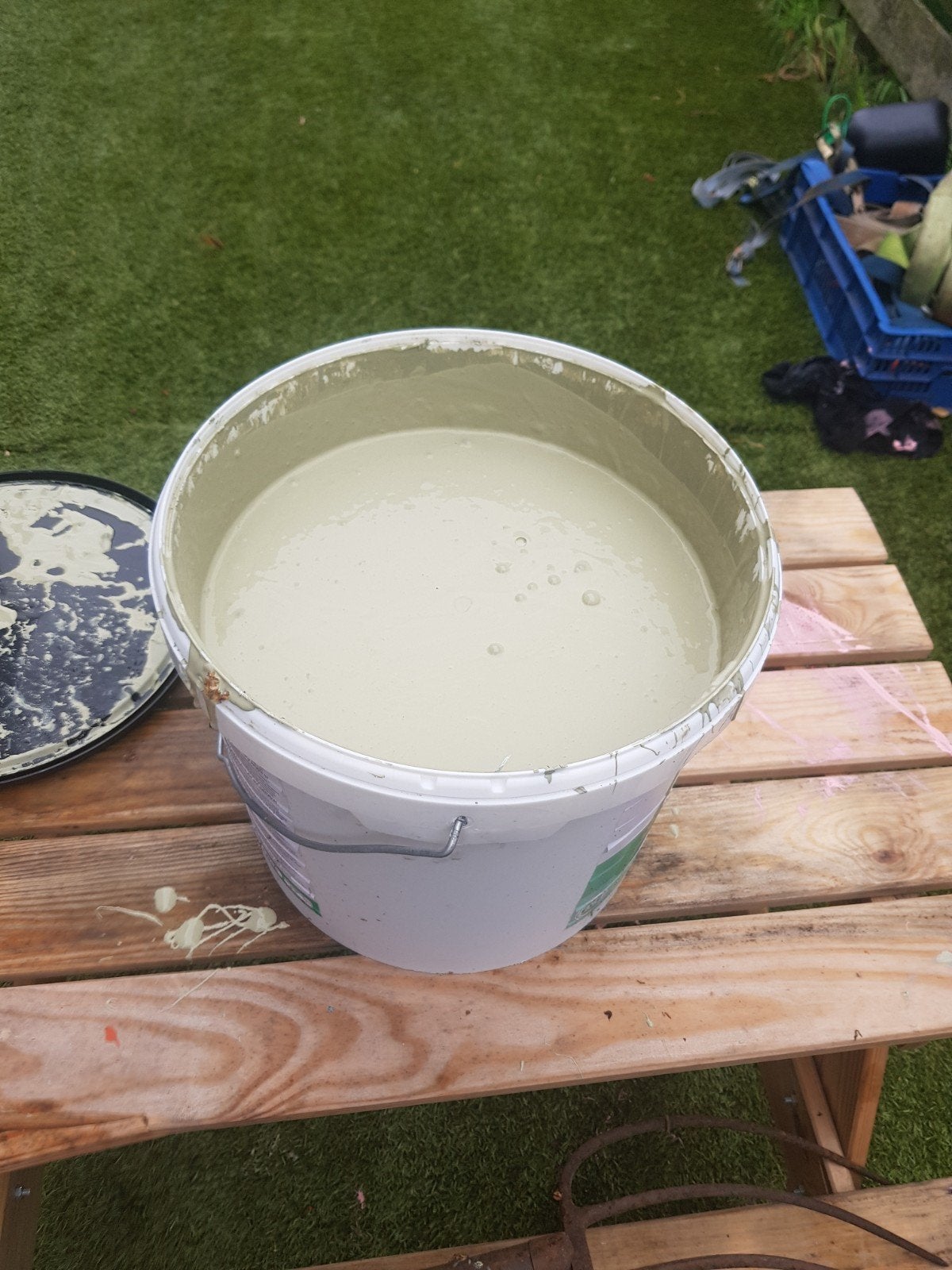 Groene latexverf, nieuw en ongebruikt, Ophalen of Verzenden, Nieuw, Groen, Verf