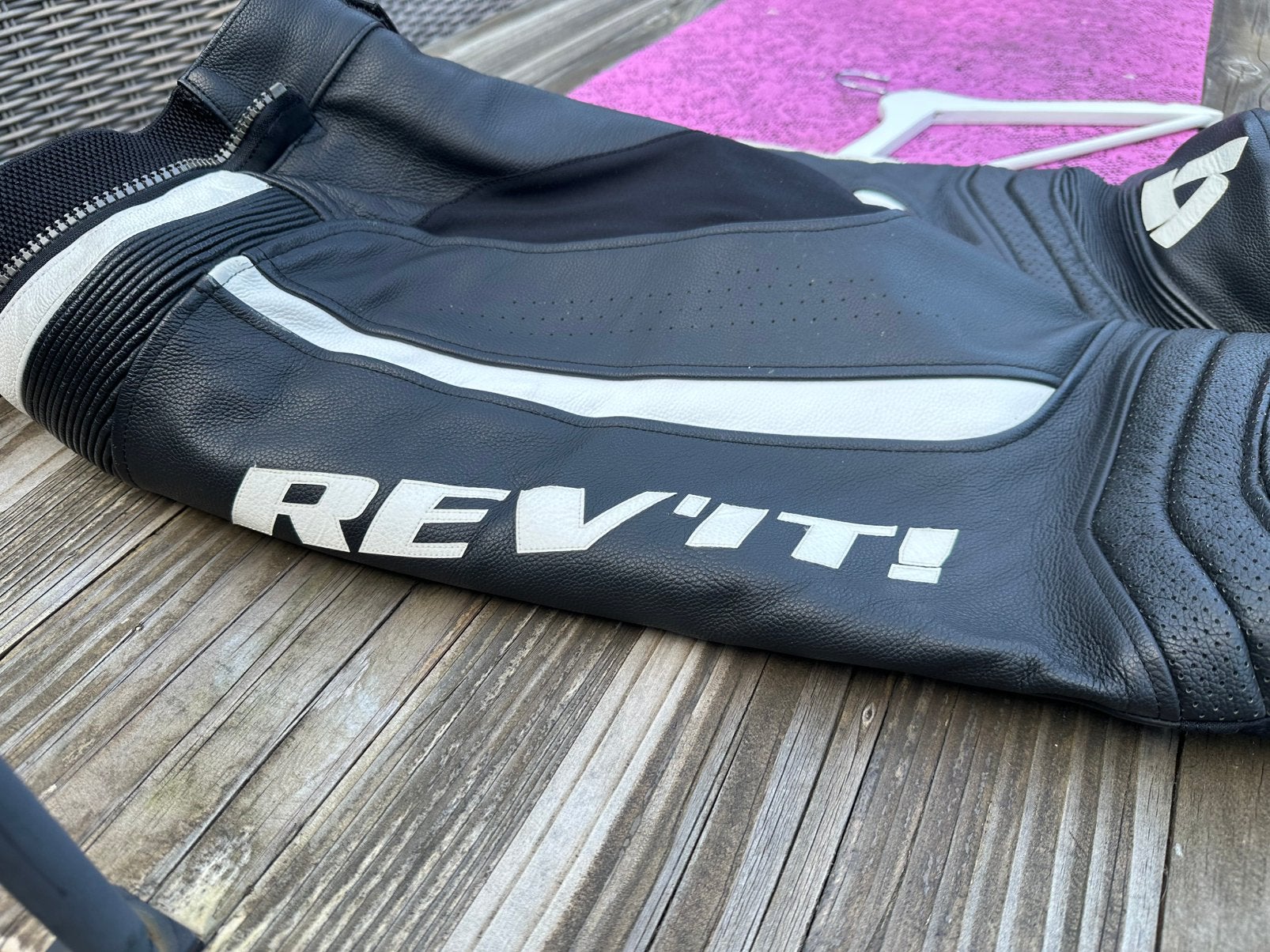 ✅ Rev’it leren broek‼️ mt 50 long , is als nieuw !!, Motoren, Ophalen, Tweedehands, Heren, Broek | leer