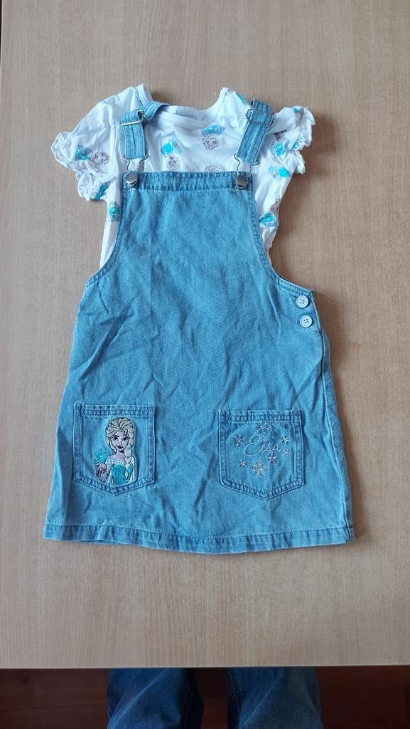 Mooie setje Frozen jurk met t-shirt, Ophalen, Nieuw, Meisje, Jurk of Rok