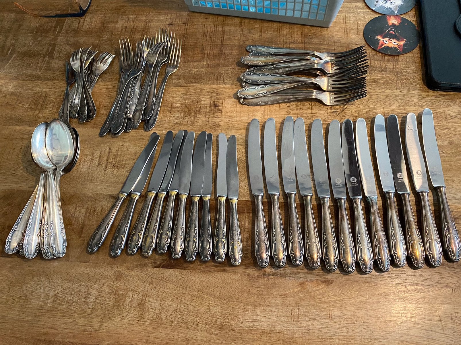 Rostfrei Solingen bestek, Ophalen