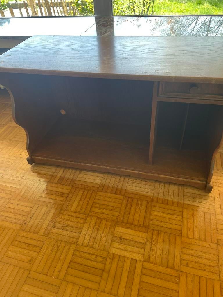 Eiken tv kastje, Ophalen, Gebruikt, Eikenhout, 50 tot 100 cm