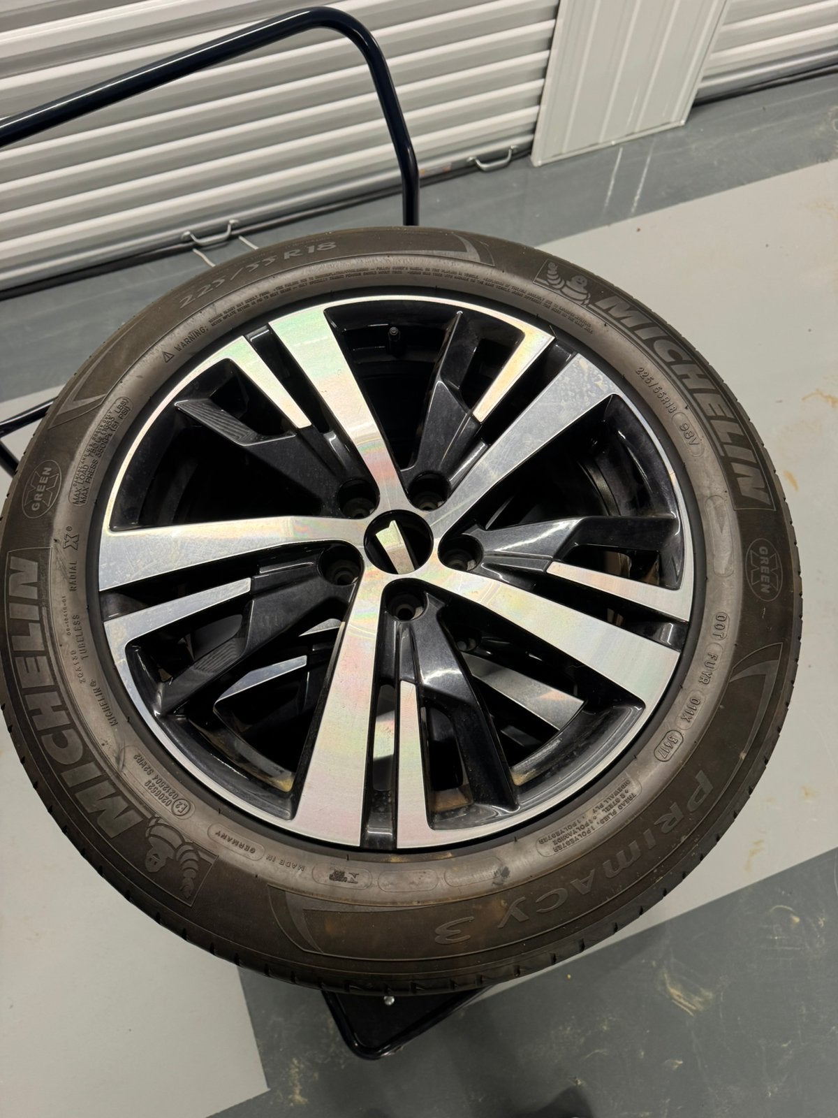 Originele Peugeot Detroit 18” velgen + banden 3008/5008, Ophalen, 18 inch, Gebruikt, Banden en Velgen