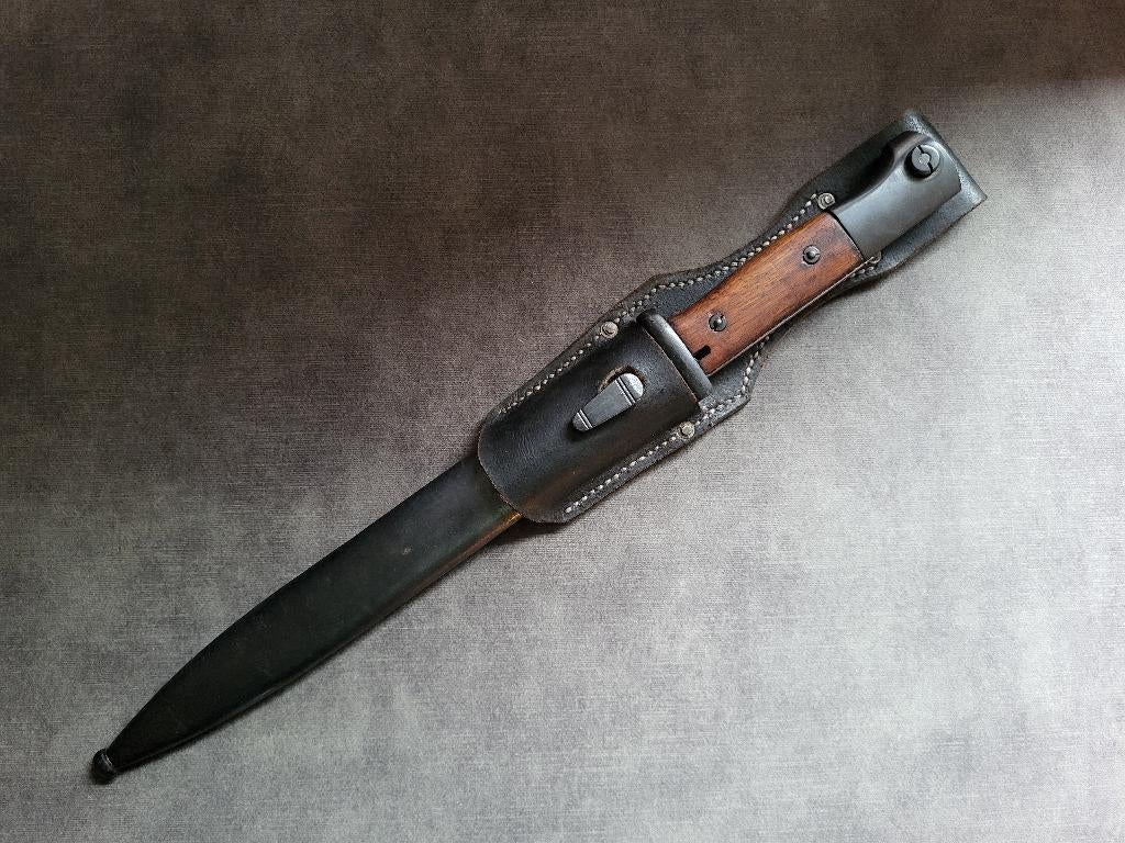 Repro frog voor Duitse K98 bajonet J. DE VALK A'DAM 1942, Verzamelen, Ophalen of Verzenden, Landmacht, Duitsland, Mes of Dolk