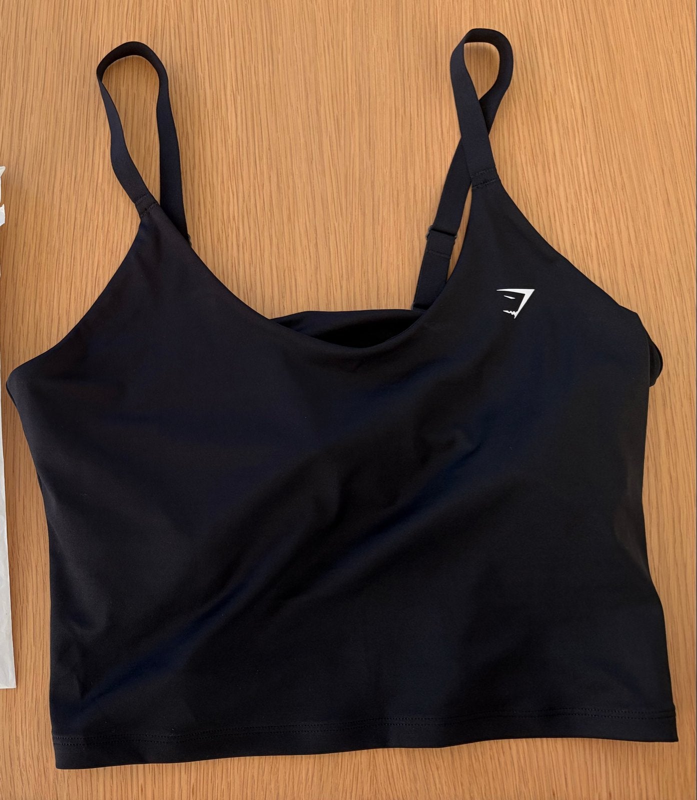 Gymshark training shelf cami tank sporttop maat L, Zwart, Maat 42/44 (L), Nieuw, Ophalen of Verzenden