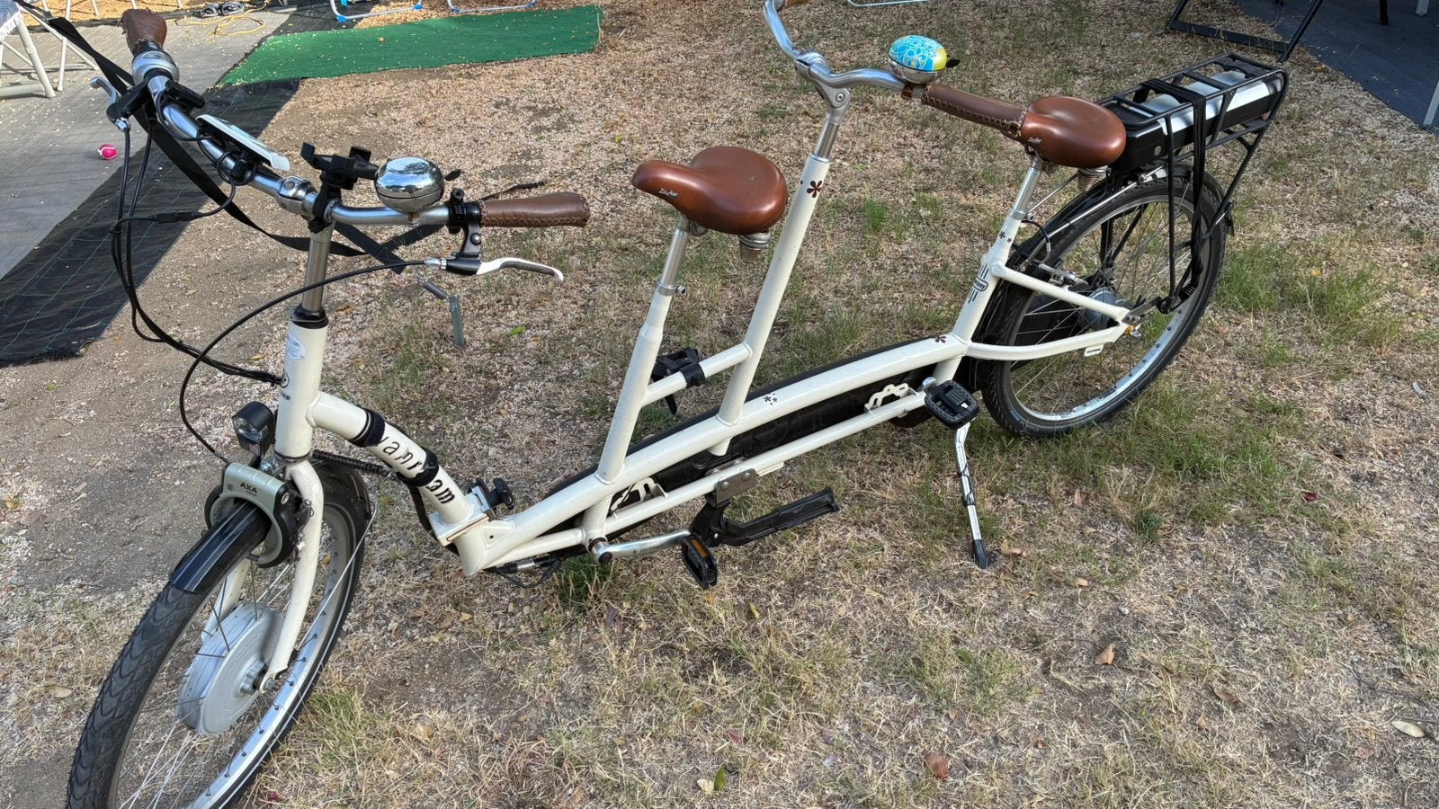 Tandem Vanraam elektrische en 2 deling, Ophalen, Minder dan 10 versnellingen, Velgrem, Zo goed als nieuw