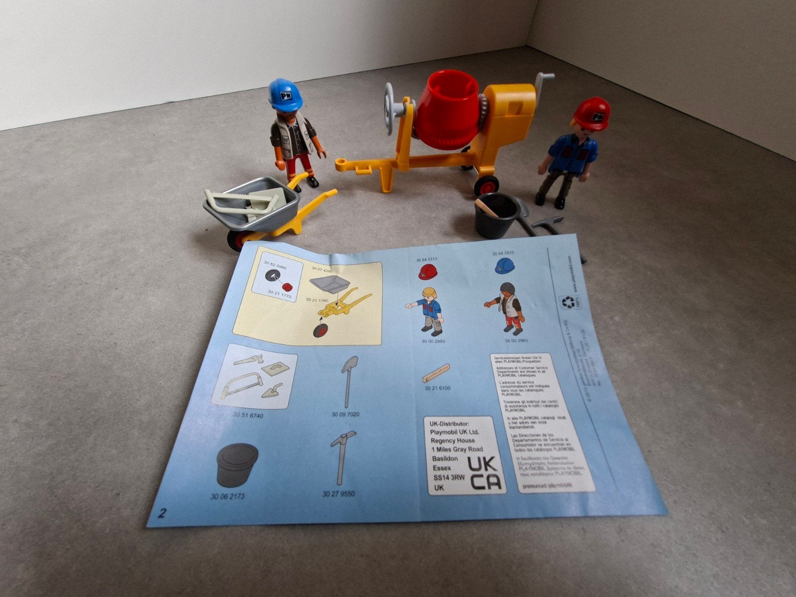 Playmobil Bouwplaats Set met Betonmolen en Figuren, Gebruikt, Complete set, Overige typen, Ophalen of Verzenden