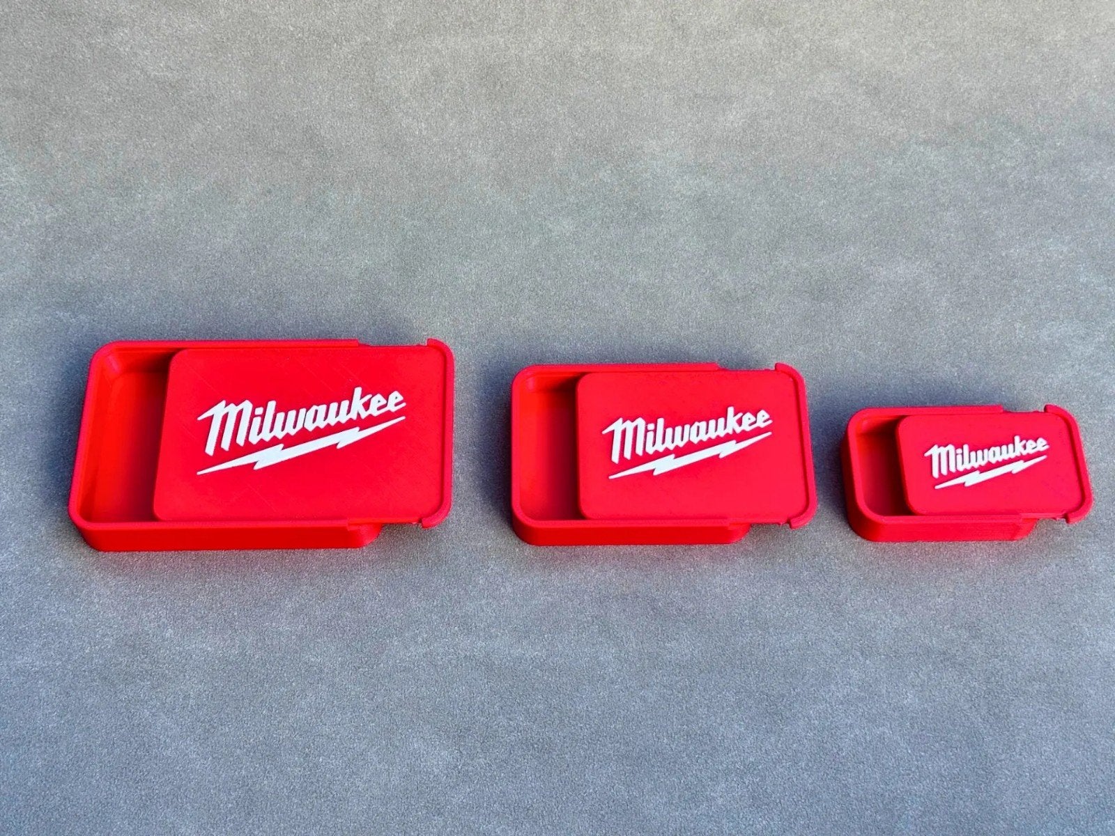 3D geprinte Milwaukee opbergboxen (set van 3), Doos, Minder dan 50 cm, Ophalen of Verzenden, Minder dan 40 cm