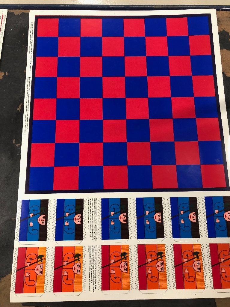 kleurrijk schaakspel doe het zelf pakket, Ophalen of Verzenden, Nieuw, Papier of Karton, Knutselset