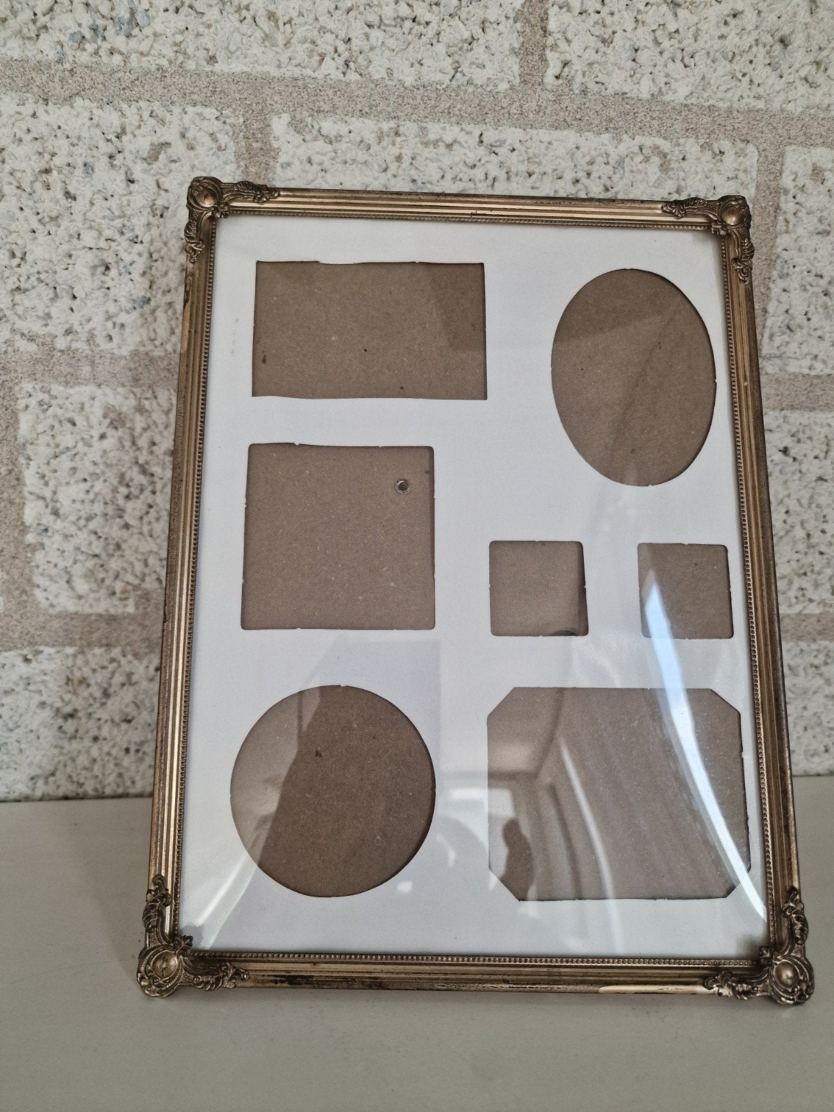 Oude  lijst  met bol glas, Ophalen of Verzenden
