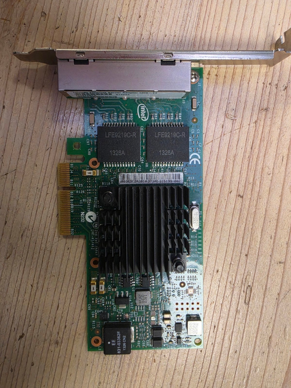 Intel i350-T4 quad port Gigabit Ethernet Netwerkkaart - 4 Po, Ophalen of Verzenden, Gebruikt, Intern, Intel
