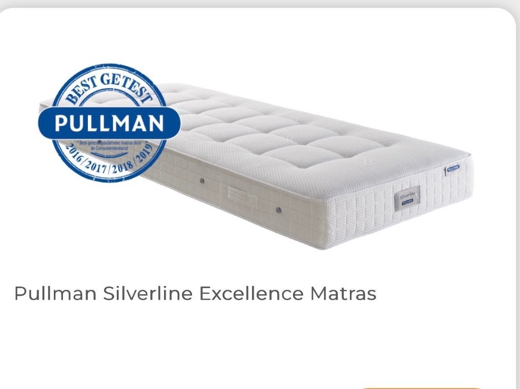 Pullman matras zilverlinr, Ophalen, 90 cm, Eenpersoons, Zo goed als nieuw